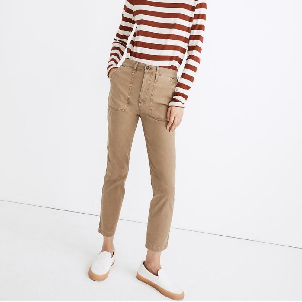Madewell Stovepipe Fatigue Pants: TENCEL™ Lyocell Edition, Size 28 (NWT)